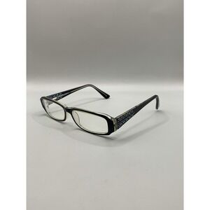 Jubilee Eyeglasses 51-15-135 Black Crystal Rectangle Full Rim Frame Only
